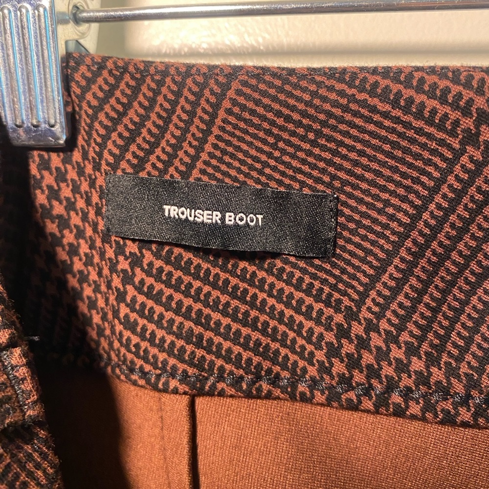 Pre-Loved Torrid Brown Plaid Trouser Boot Pants size 22R - Picture 6 of 8